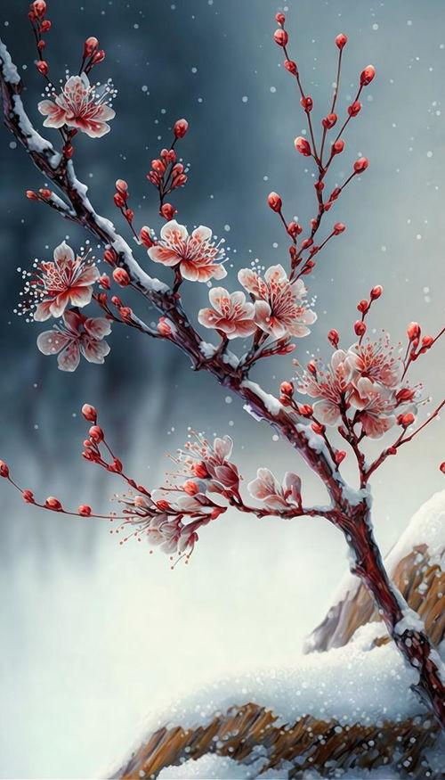 梅花图片高级壁纸欧美,冬日里的浪漫诗篇